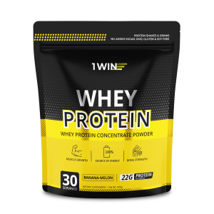 Протеин Whey Protein / Белковый коктейль для похудения, без сахара. Вкус: Банан-дыня. 900гр.