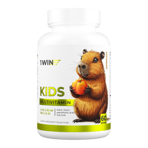 1WIN / Мультивитамины Kids. 60 мармеладок со вкусом Абрикоса