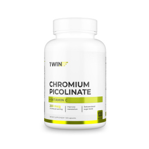 1WIN / Хром пиколинат с витамином С, 120 капсул