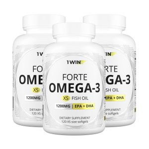 1WIN / Набор Omega-3 60%, XS 1200 мг, 120 капсул, 3 шт.  1WIN / Набор Omega-3 60%, XS 1200 мг, 120 капсул, 3 шт.
