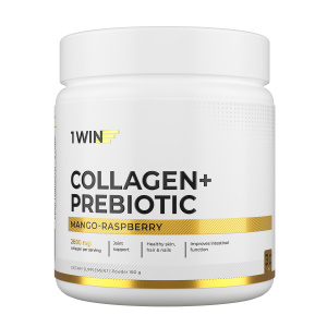 1WIN / Коллаген с пребиотическими пищевыми волокнами, Вкус: Манго-Малина, 180 г