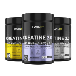 1WIN / Набор  Креатин+глютамин+аргинин 3 вкуса Нейтральный, Лесные ягоды, Ананас, 200г 1WIN / Набор  Креатин+глютамин+аргинин 3 вкуса Нейтральный, Лесные ягоды, Ананас, 200г
