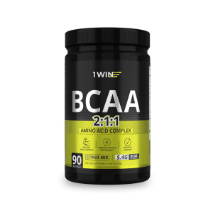 1WIN / BCAA 2:1:1. Вкус  Цитрусовый микс  540г, 90 порций 1WIN / BCAA 2:1:1. Вкус  Цитрусовый микс  540г, 90 порций