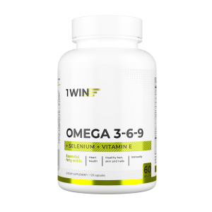 1WIN / Omega 3-6-9 с селеном и витамином Е, 120 капсул