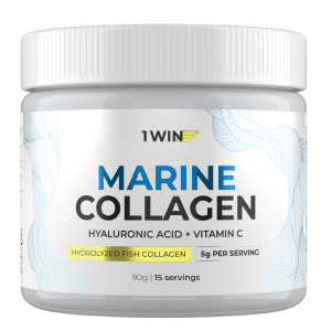 1WIN / Морской коллаген + Гиалуроновая кислота + Витамин С / Collagen, + Hyaluronic Acid + Vitamine C, Нейтральный вкус, 15 порций