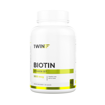 1WIN  / Биотин, 5000 мкг, 60 капсул