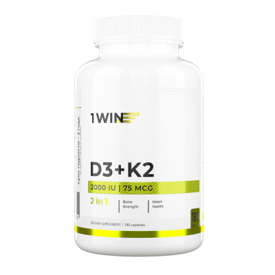 1WIN / Витамин К2+Д3 2000 МЕ, 180 капсул