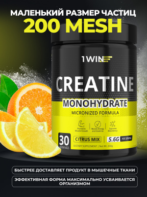 1WIN / Креатин моногидрат  Вкус Цитрусовый микс  30 порций, 200г