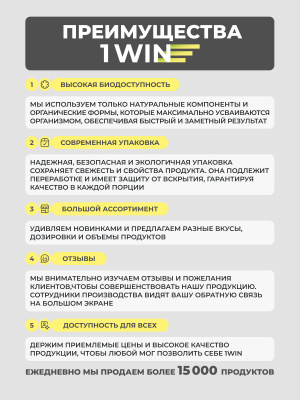 1WIN / Протеин с пребиотиками Whey Protein Лимонный пай, 425 г, 17 порций
