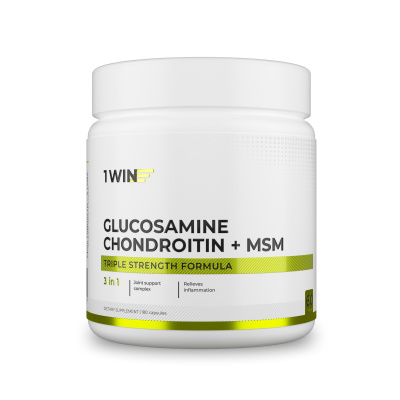 1WIN / Глюкозамин + Хондроитин + MSM, 180 капсул