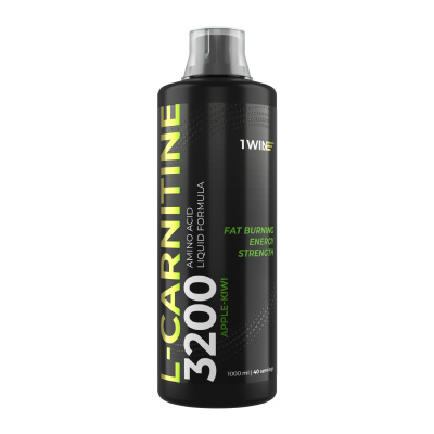 1WIN / Напиток безалкогольный негазированный L-КАРНИТИН (L-CARNITINE) со вкусом Яблоко-киви, 1000 мл