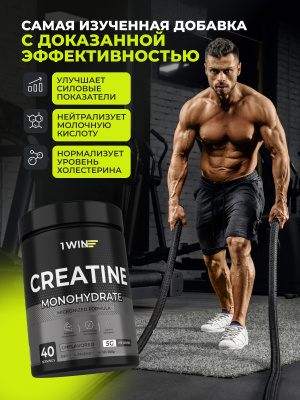 1WIN / Набор креатина моногидрат Вкус нейтральный, 3 банки, 120 порций